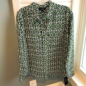 Alfani button down blouse, NWT